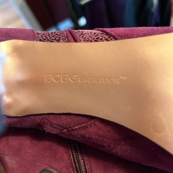 BCBGeneration Burgundy Heeled Leather Boot - Picture 3 of 4